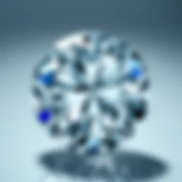 Close-up view of a man-made diamond showcasing its clarity and brilliance