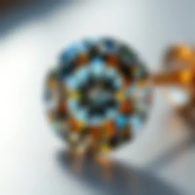 Color grading scale for diamonds illustrating varying shades