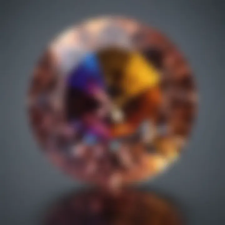 Color spectrum showcasing different diamond colors