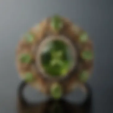 Cultural artifacts featuring peridot stones used in jewelry