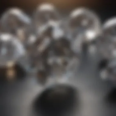 Grading Scales for Diamonds Close-up of diamond grading scales with clarity and cut assessments