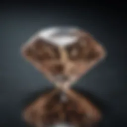 A sparkling one carat diamond on a velvet surface