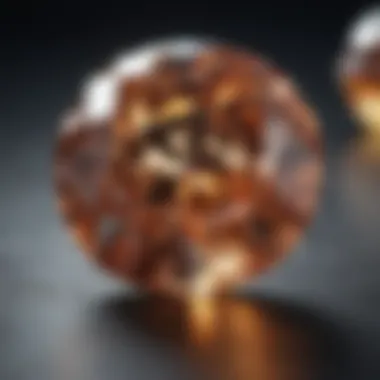 Comparison of natural and synthetic diamonds showcasing their properties