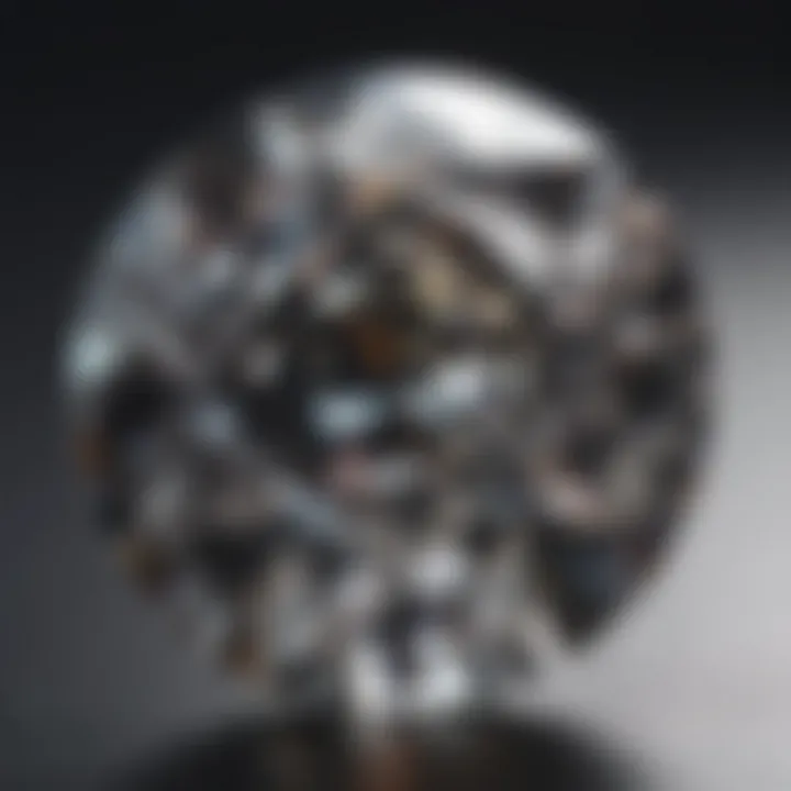 Close-up of a VVS diamond highlighting its clarity and quality