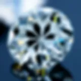 Close-up view of a diamond showcasing the culet