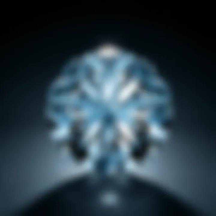 Illustration of light performance in diamonds with varying culet