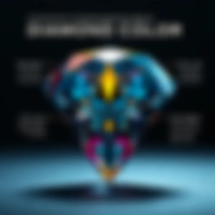 An infographic illustrating common misconceptions about diamond color perception.