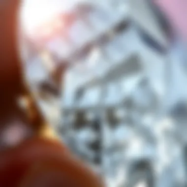 Understanding Diamond Clarity Magnified view of diamond clarity showing inclusions and flaws.