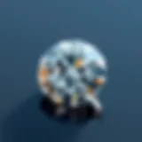Detailed view of a diamond showcasing its cut and clarity