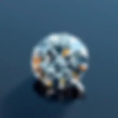 Detailed view of a diamond showcasing its cut and clarity