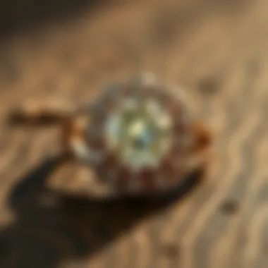 A stunning engagement ring highlighting the classic elements of romance and commitment