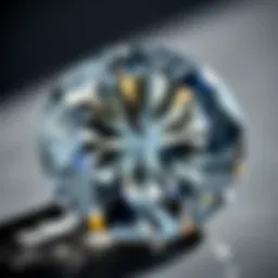 Close-up of a diamond with GIA certification