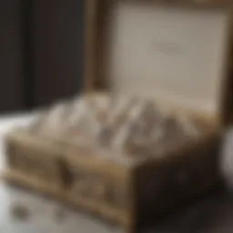Elegant display of pearls in a jewelry box