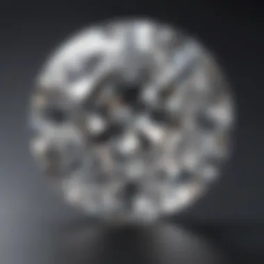 Close-up of a lab-created diamond showcasing its clarity and brilliance