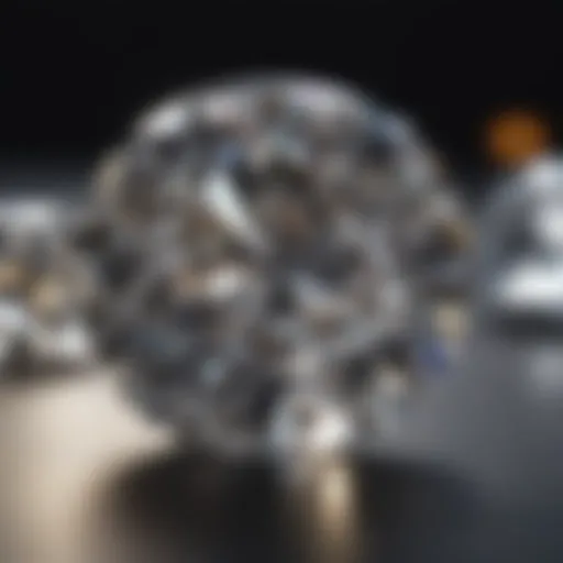 A close-up view of a sparkling loose diamond showcasing its brilliance and clarity