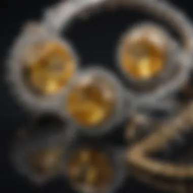 Ethical Sourcing of Canary Diamonds Ethically sourced canary diamonds displayed in a jewelry setting