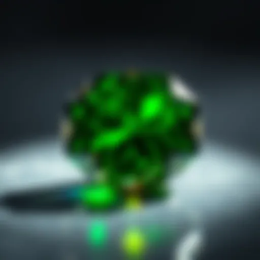 Exquisite Green Tourmaline Gemstone Exquisite green tourmaline gemstone showcasing color depth