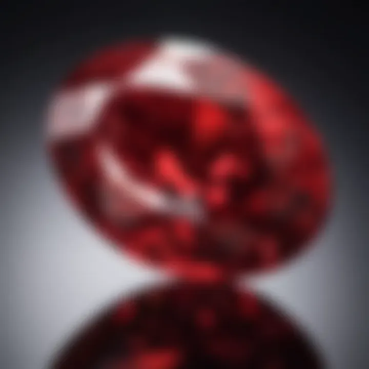 A stunning close-up of a one carat ruby showcasing its vibrant color and clarity