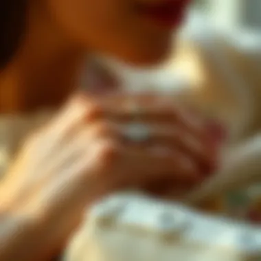 An emotional moment of someone reflecting on the significance of their ring