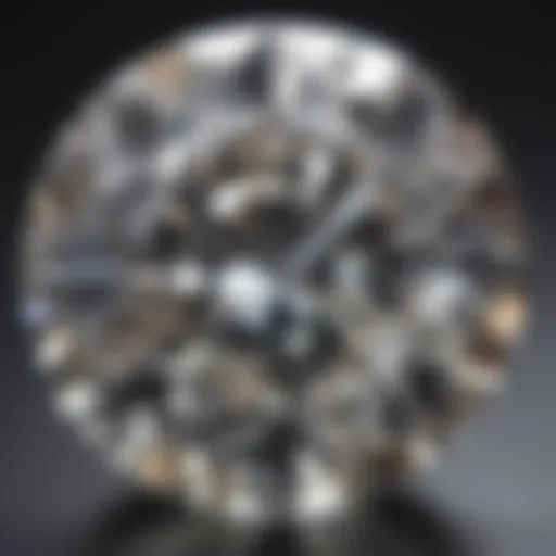 Close-up view of a one carat diamond showcasing its brilliance