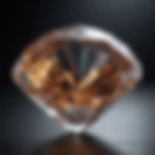 A close-up view of a GH diamond showcasing its clarity and brilliance