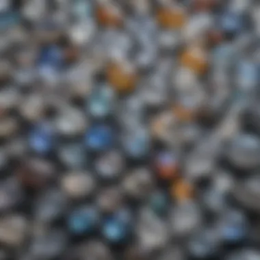 Diversity of Moonstone Types Collection of various moonstone types in natural settings