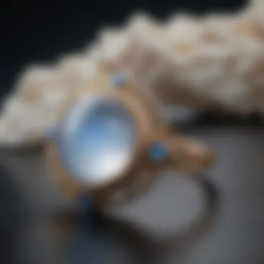 Moonstone jewelry showcased in modern designs