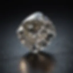 A close-up of a sparkling solitaire diamond against a dark velvet background, highlighting its brilliance.