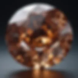 Close-up view of a VVS diamond showcasing its clarity and brilliance