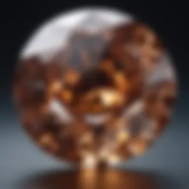 Close-up view of a VVS diamond showcasing its clarity and brilliance