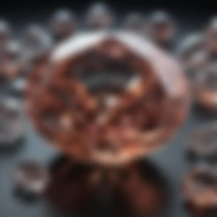 Magnified image highlighting the unique characteristics of VVS diamonds