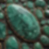 Close-up of variscite showcasing its vibrant green hues and intricate patterns.