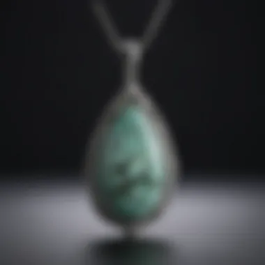 Elegant Variscite Pendant A beautifully crafted variscite pendant set in silver, highlighting its elegance.