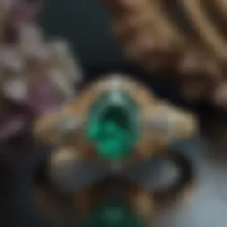 Exquisite Victorian emerald engagement ring featuring intricate design