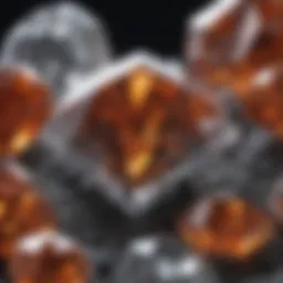 The geological formation of diamonds deep within the Earth's mantle.